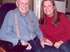 Joe and his daughter Liz enjoying entertainment at Franciscan Villa, Christmas 2007