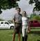 Nicole and Dad in Florida at a 4-H Equestrian Horseback Riding competition.