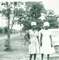 Ethleen on Right. One Sunday before Church