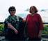 Deborah and a friend at Niagra Falls