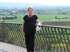 Patty on scenic lookout in Italy