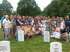 Students from Mona Shores Middle School in Michigan used the example of Eric's life to learn about civics and democracy.  Their teacher, Eric Wahlberg, brought them to Arlington to visit.  Here they gather around Eric's gravesite.