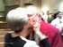 dad kissing his beauitfull bride