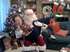 Mary having fun with Santa