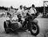 This photo of Steve McQueen (front), James Garner (back) and James Coburn (sidecar) was taken on the set of the great movie The Great Escape. I dare you to show me a photo with more combined coolness.