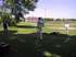 Terry teeing off at Royal Lithum golf course in England - he loved golf!<br>