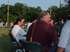 Terry singing with his son, Adam at a past Quapaw pow-wow