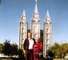 Gerald & June Adair in front of Salt Lake Temple