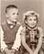 Gary (4 year) and Pam (3 years) Corlett. Christmas 1957 in Tulsa, Oklahoma