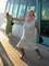 Only Trish would do yoga in a formal dress, on a cruise ship! Summer 2008